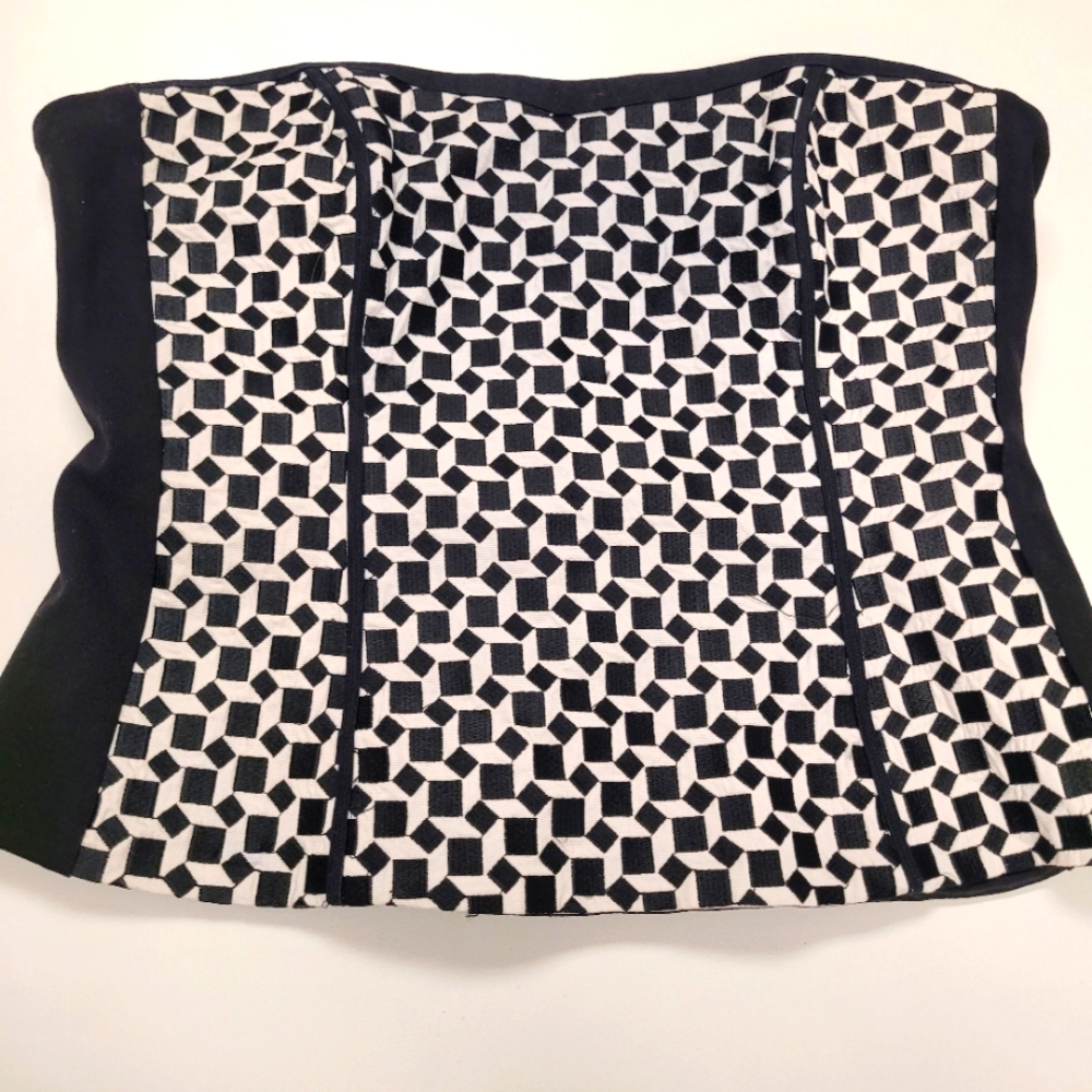 White House Black Market Corset Top Geometric Design 12